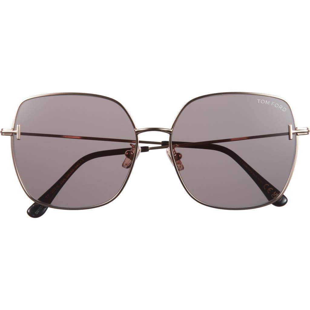 Tom Ford 59mm Square Gradient Sunglasses In Brown