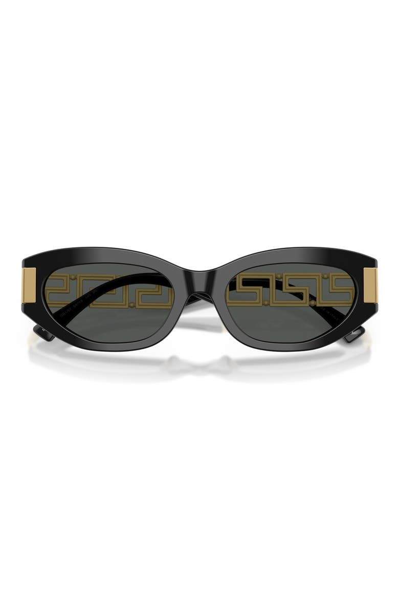 54mm Cat Eye Sunglasses, Alternate, color, BLACK / DARK GREY
