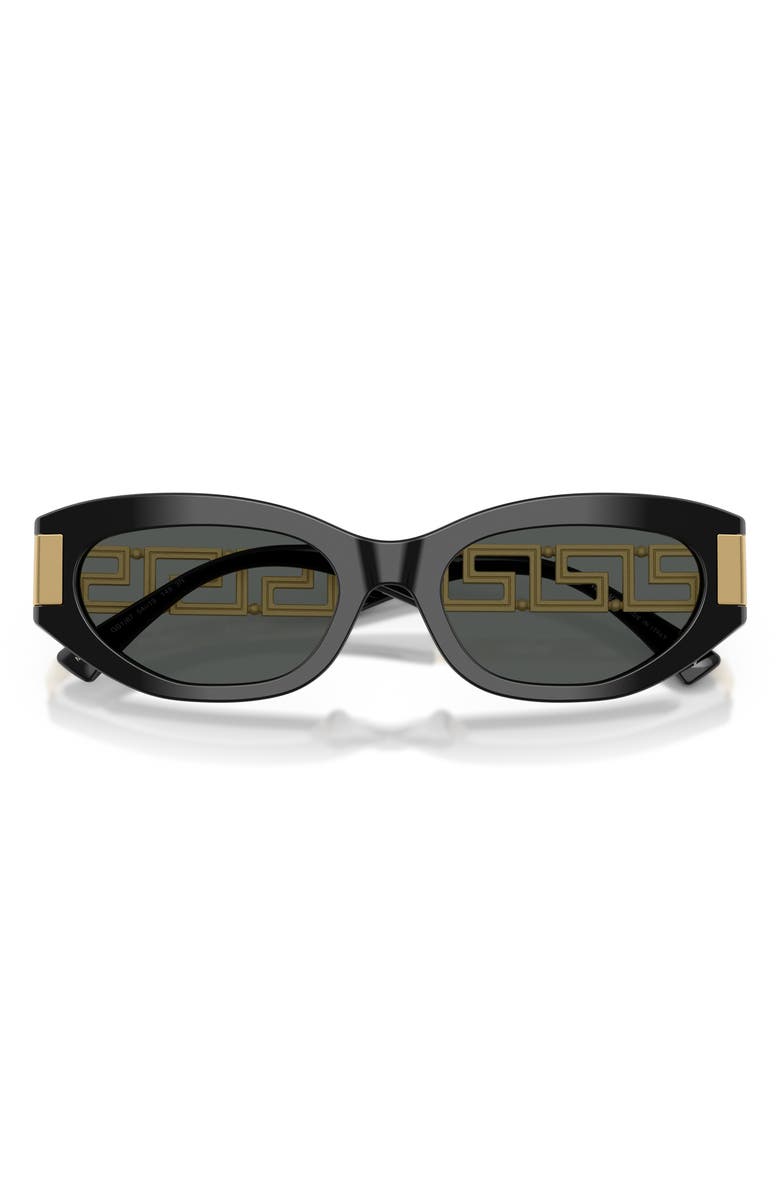 Versace 54mm Cat Eye Sunglasses, Alternate, color, Black / Dark Grey