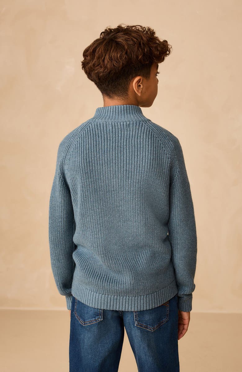 NEXT Kids' Quarter Zip Sweater, Alternate, color, Blue
