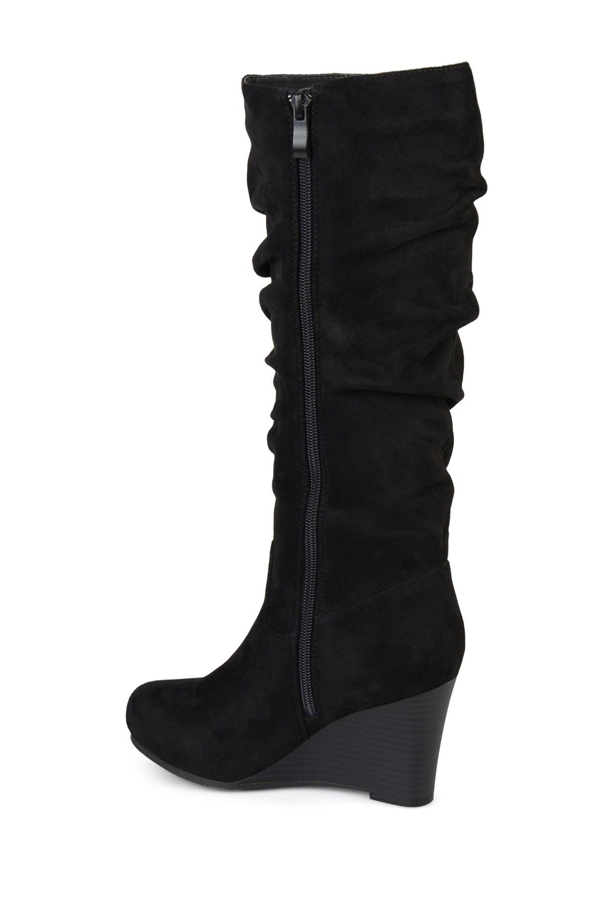 Journee Collection Haze Wide Calf Wedge Boot, Alternate, color, 
