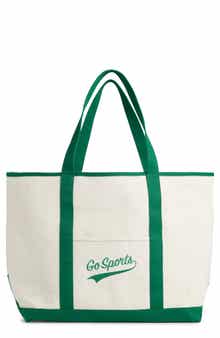 Large Go Sports Embroidered Canvas Tote