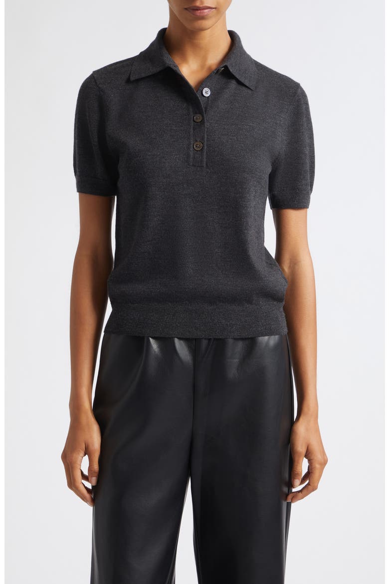 Rue Wool Short Sleeve Polo, Main, color, SHADOW
