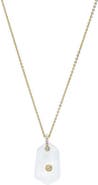BY ADINA EDEN CZ Bezel Unique Shape Natural Stone Necklace