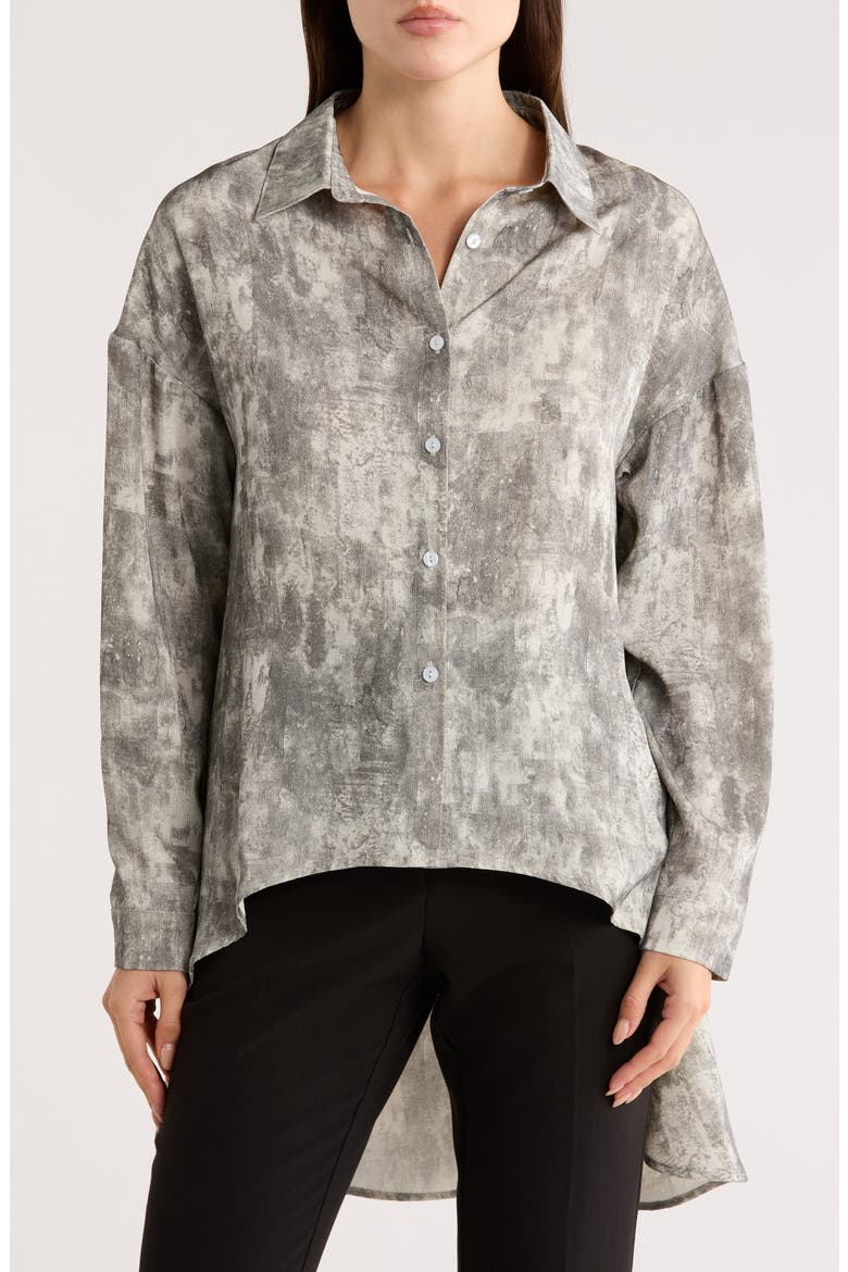 High-Low Tunic Shirt, Main, color, GREY
