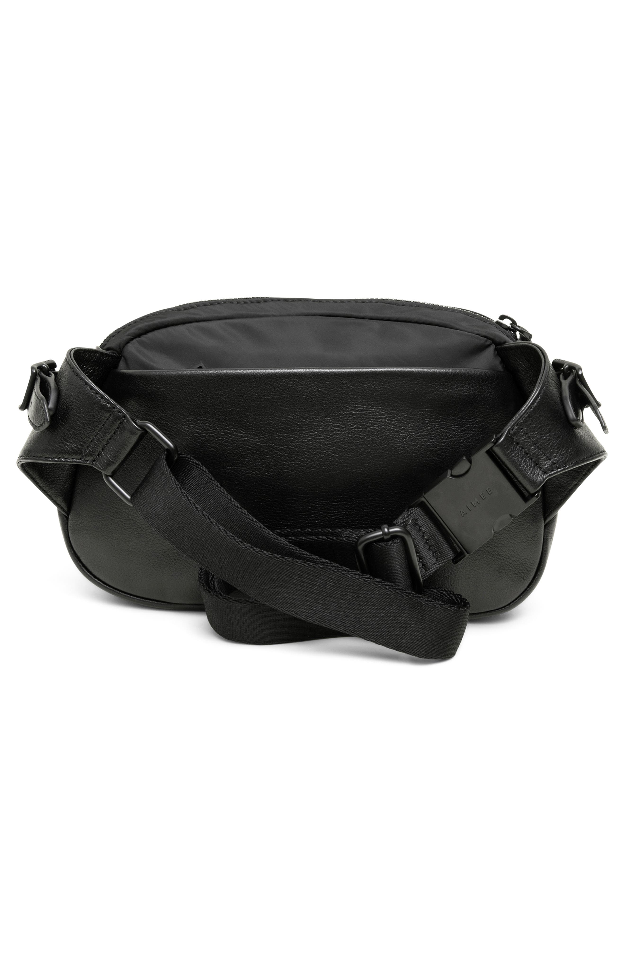AIMEE Seeker Leather Sling Bag, Alternate, color, Blackout