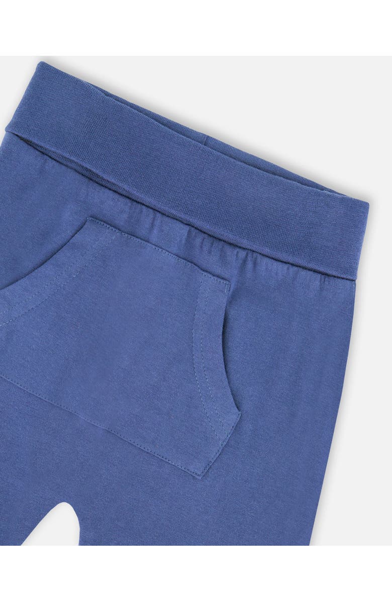 Deux par Deux Organic Cotton Jersey Two-Piece Top and Pant Set, Alternate, color, Blue