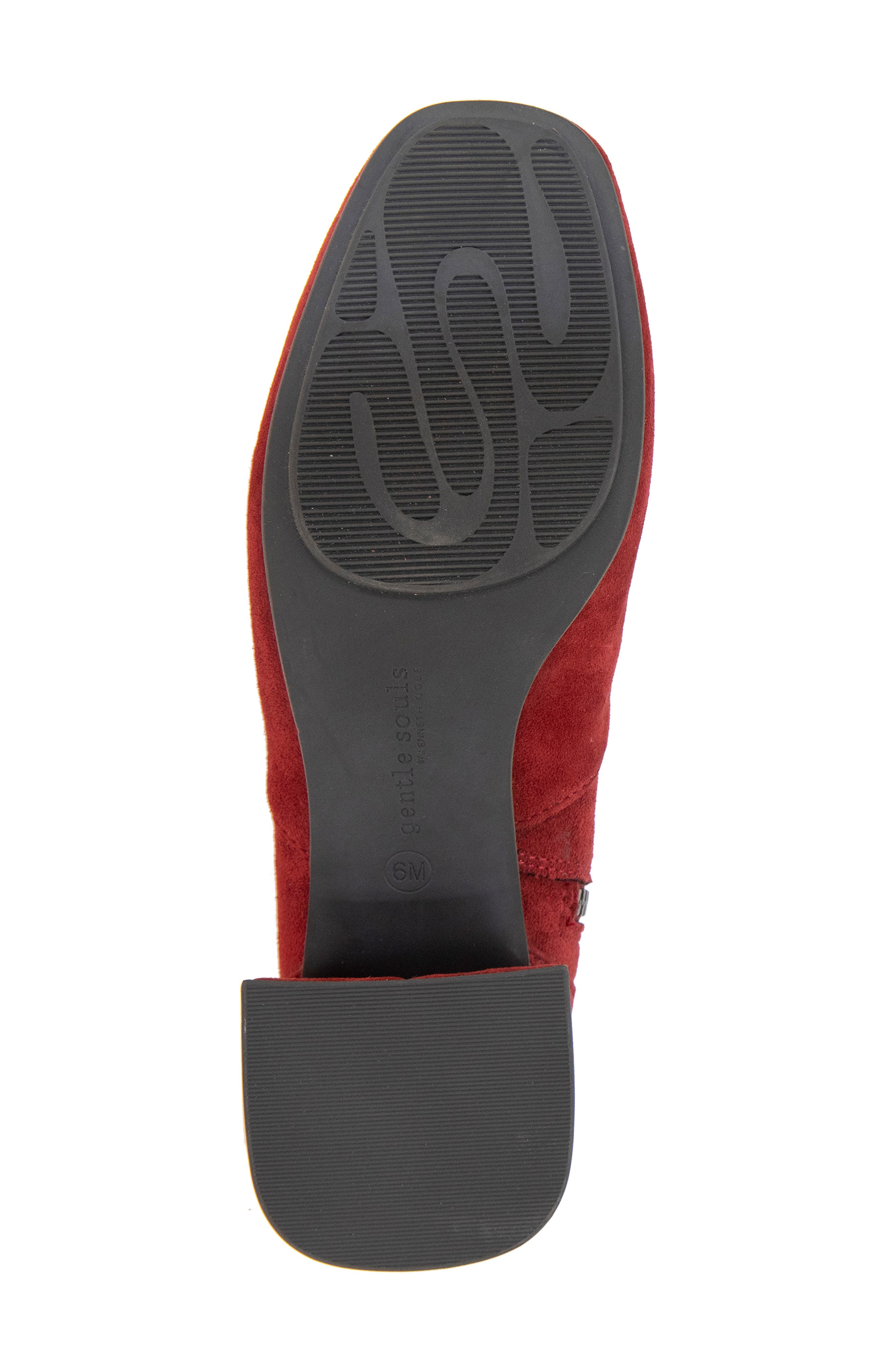Elbert Block Heel Bootie, Alternate, color, BURNT RED SUEDE