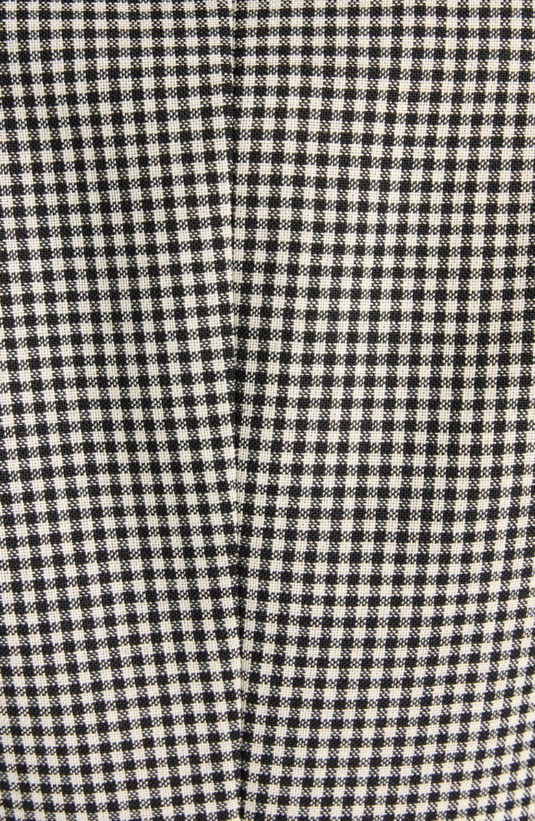 McQueen Houndstooth Off the Shoulder Wool Harness Jacket, Alternate, color, Black/Ivory