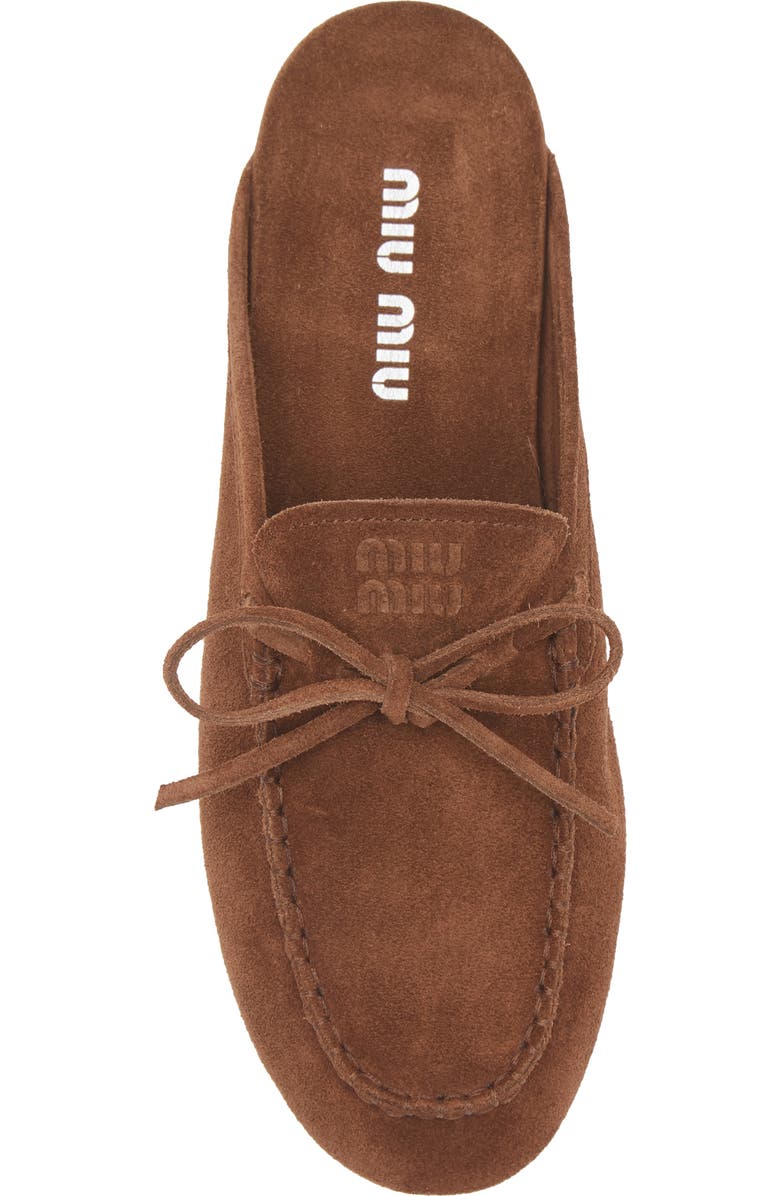 Miu Miu Boat Shoe Mule, Alternate, color, Brown