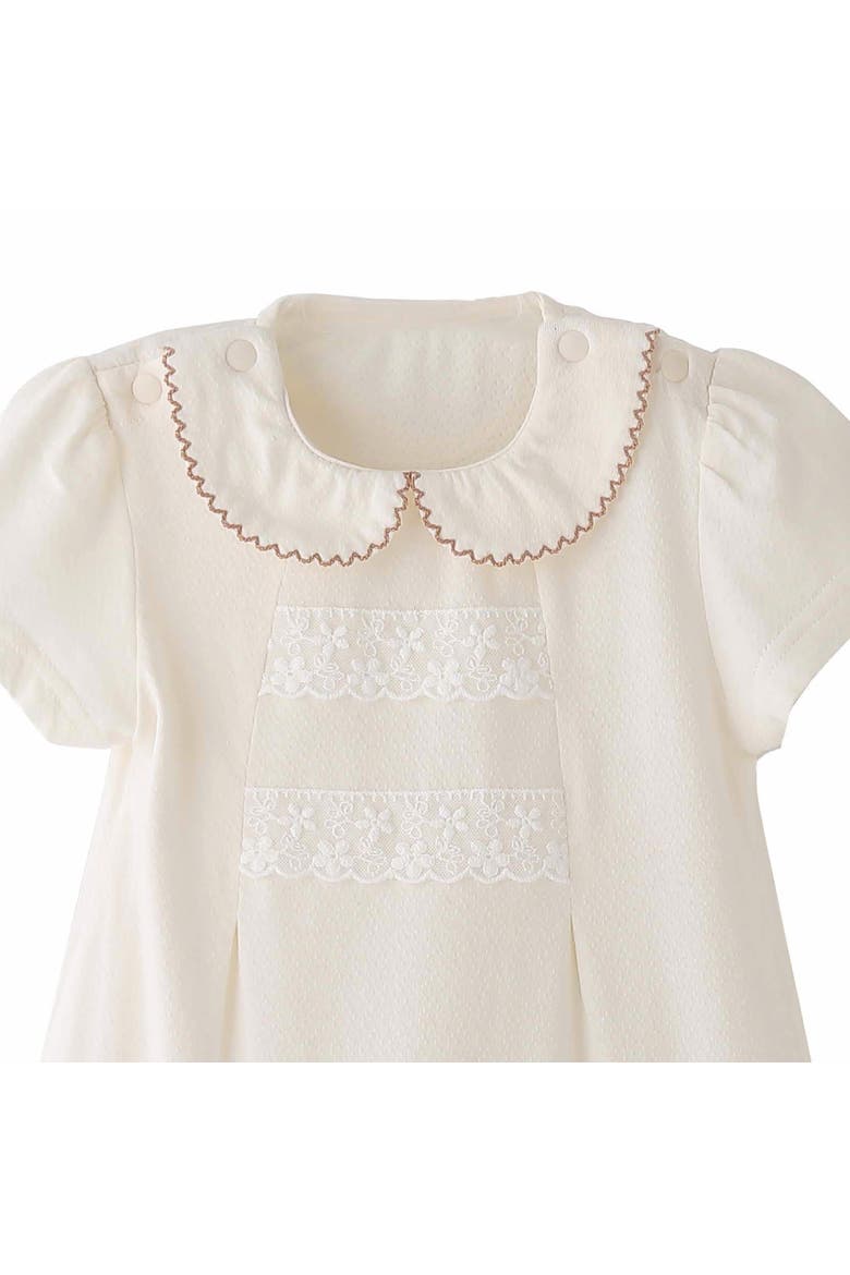 Lace Collar Romper, Alternate, color, Ivory