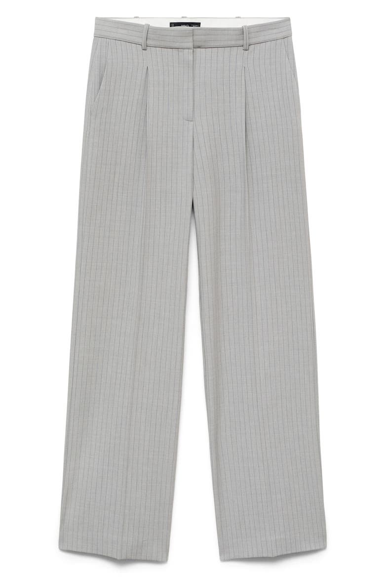 Pinstripe Suit Pants, Alternate, color, GREY