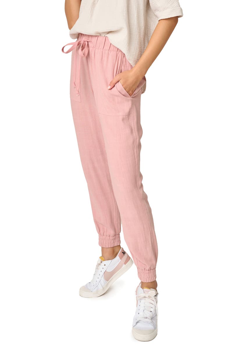 GIBSONLOOK Linen Joggers, Alternate, color, Blush