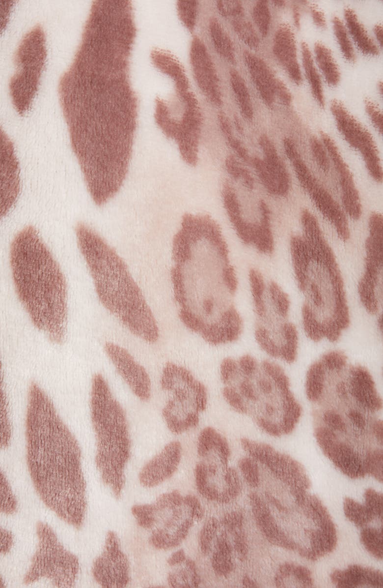 Natori Leopard Plush Robe, Alternate, color,