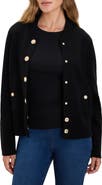 NIC+ZOE Knit Cotton Blend One-Button Blazer