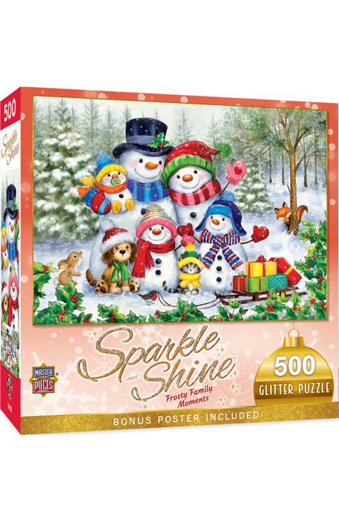 Frosty Moments 500 Piece Glitter Puzzle