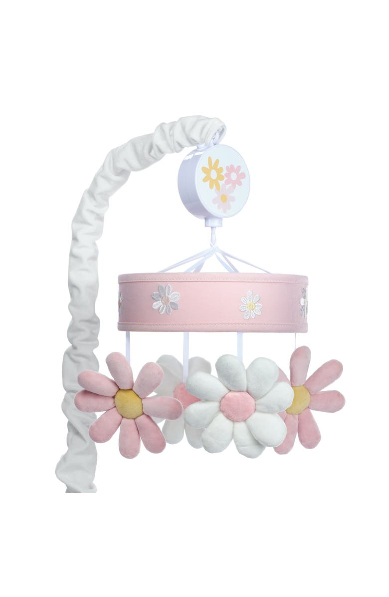 Lambs & Ivy Daisy Dreams Musical Baby Crib Mobile Soother Toy, Main, color, Pink