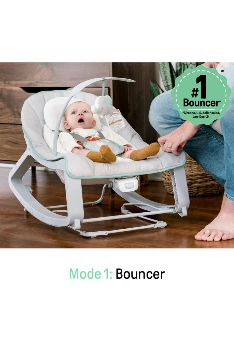 INGENUITY Keep Cozy 3-in-1 Grow with Me Baby Bouncer, Alternate, color, Multicolored