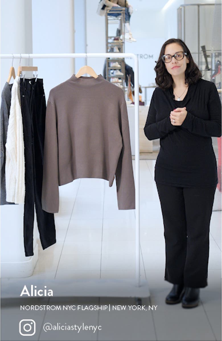 Boxy Crop Turtleneck Sweater, sales video thumbnail