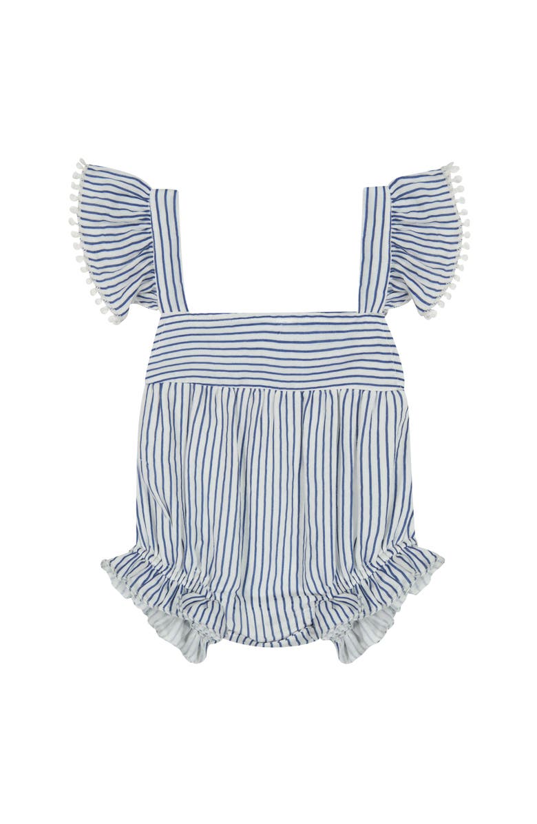 Mer St. Barth Chloe Baby Romper Marine Stripe, Main, color, Marine Stripe