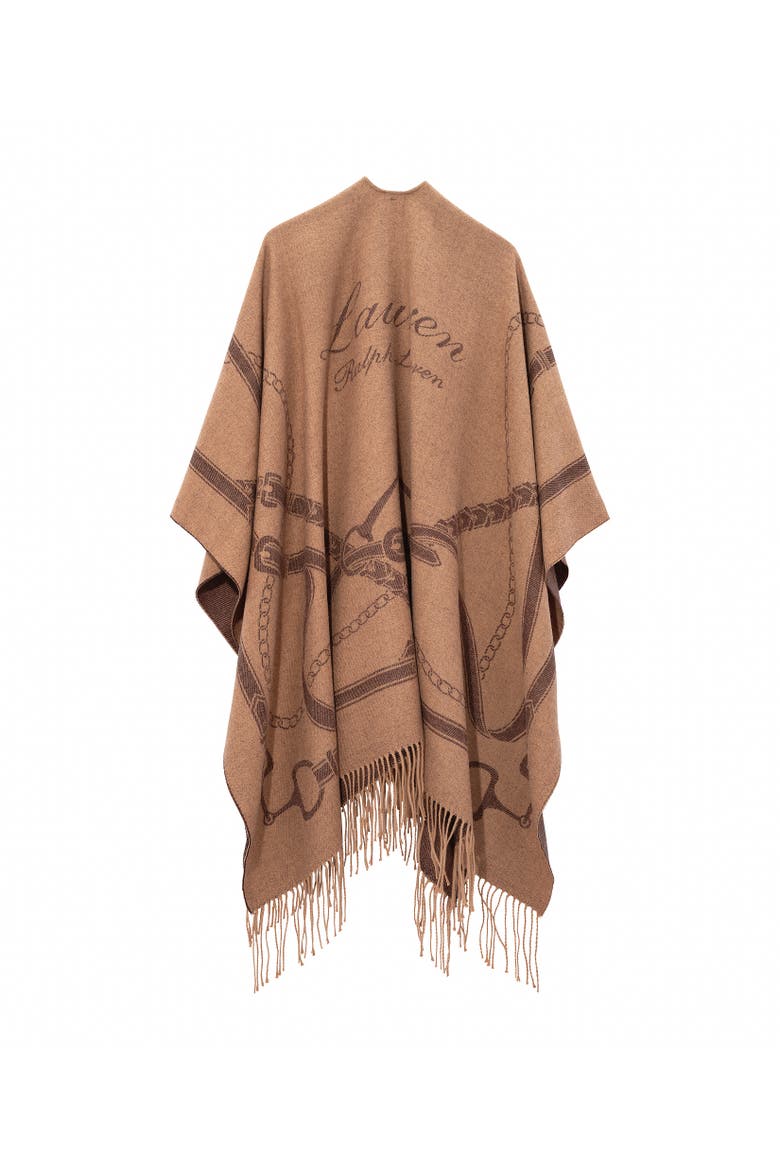 equestrian ruana, Alternate, color, camel/brown