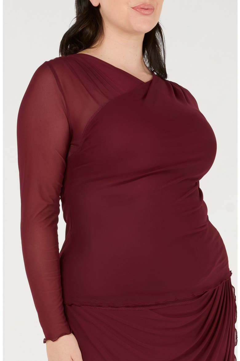 Annalise Long Sleeve Mesh Shirt, Alternate, color, SAMBA