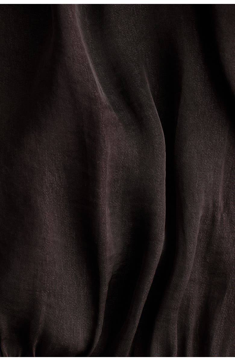 H&M Balloon-sleeved Blouse, Alternate, color, Dark Brown