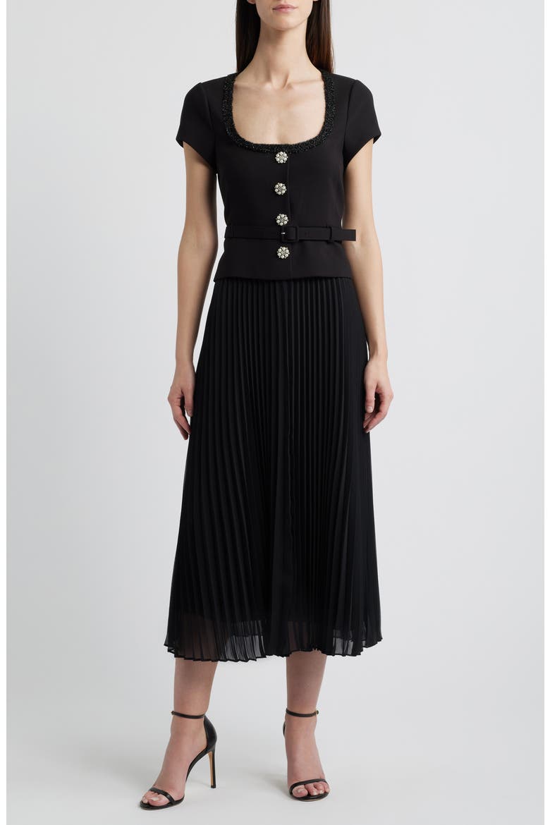 Christine Midi Dress, Main, color, BLACK