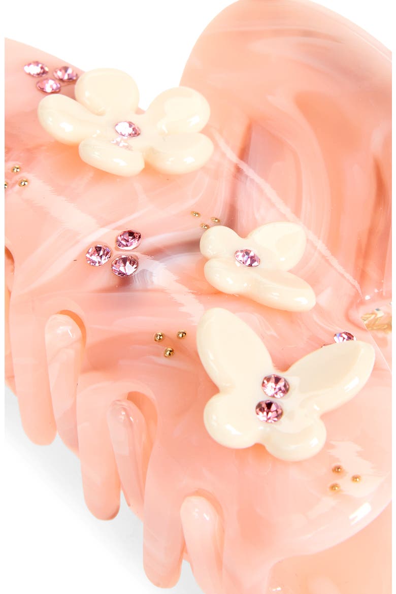 Janel Hair Claw, Alternate, color, PINK/ CREAM