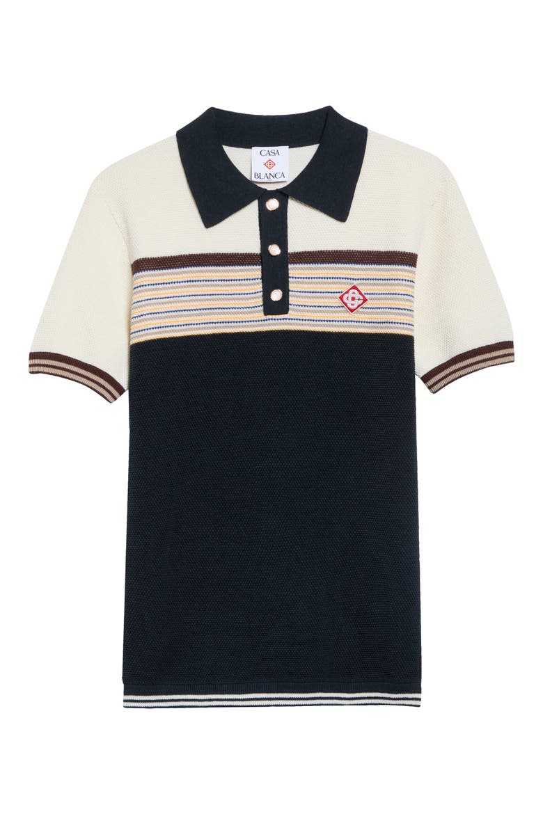 Café Stripe Cotton & Wool Polo, Main, color, MULTI