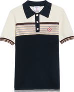 Casablanca Café Stripe Cotton & Wool Polo
