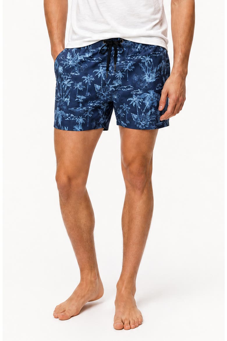 Stretch Volley Swim Trunks, Main, color, NAVY MULTI