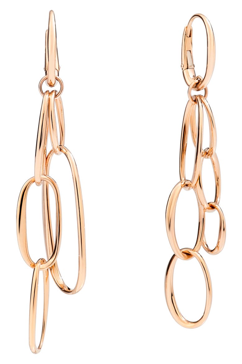 Mismatched Drop Earrings, Main, color, ROSE GOLD
