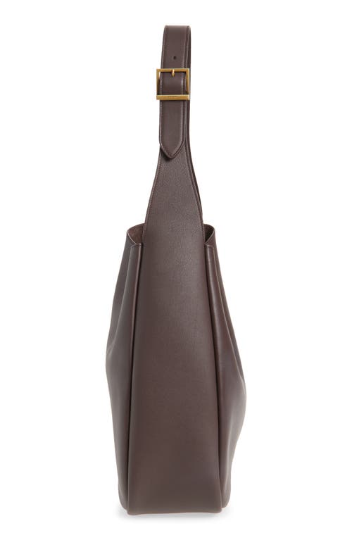 Saint Laurent Large Le 5 À 7 Leather Hobo Bag In Purple