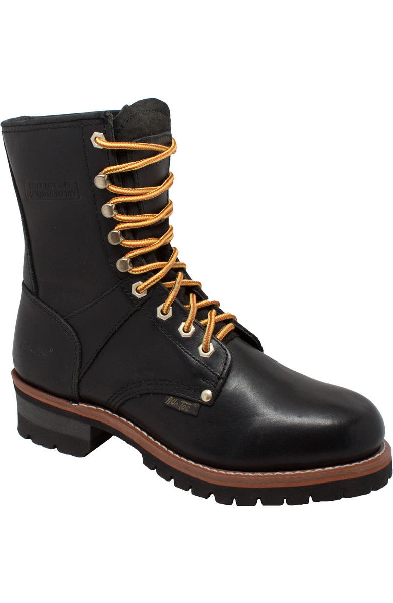 AdTec 9" Waterproof Logger Boot, Main, color, Black