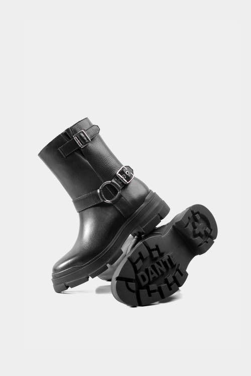 Dante Leather Combat Boots Balia In Black