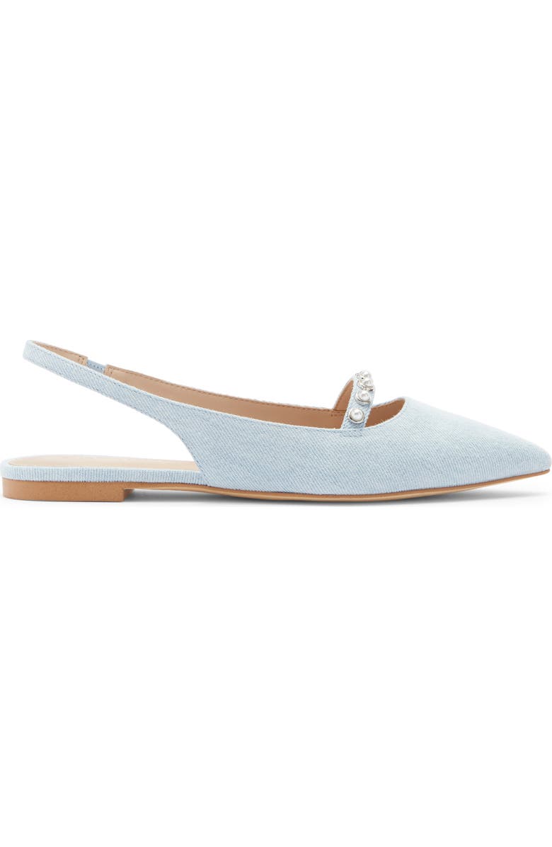 Stuart Weitzman Faux Pearl Slingback Pump, Alternate, color, Light Blue
