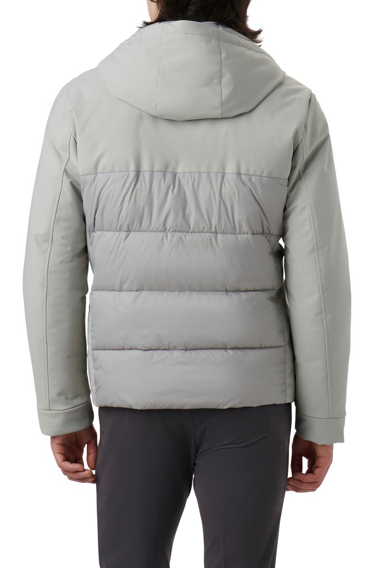 Water Resistant Hooded Puffer Jacket, Alternate, color, CEMENT