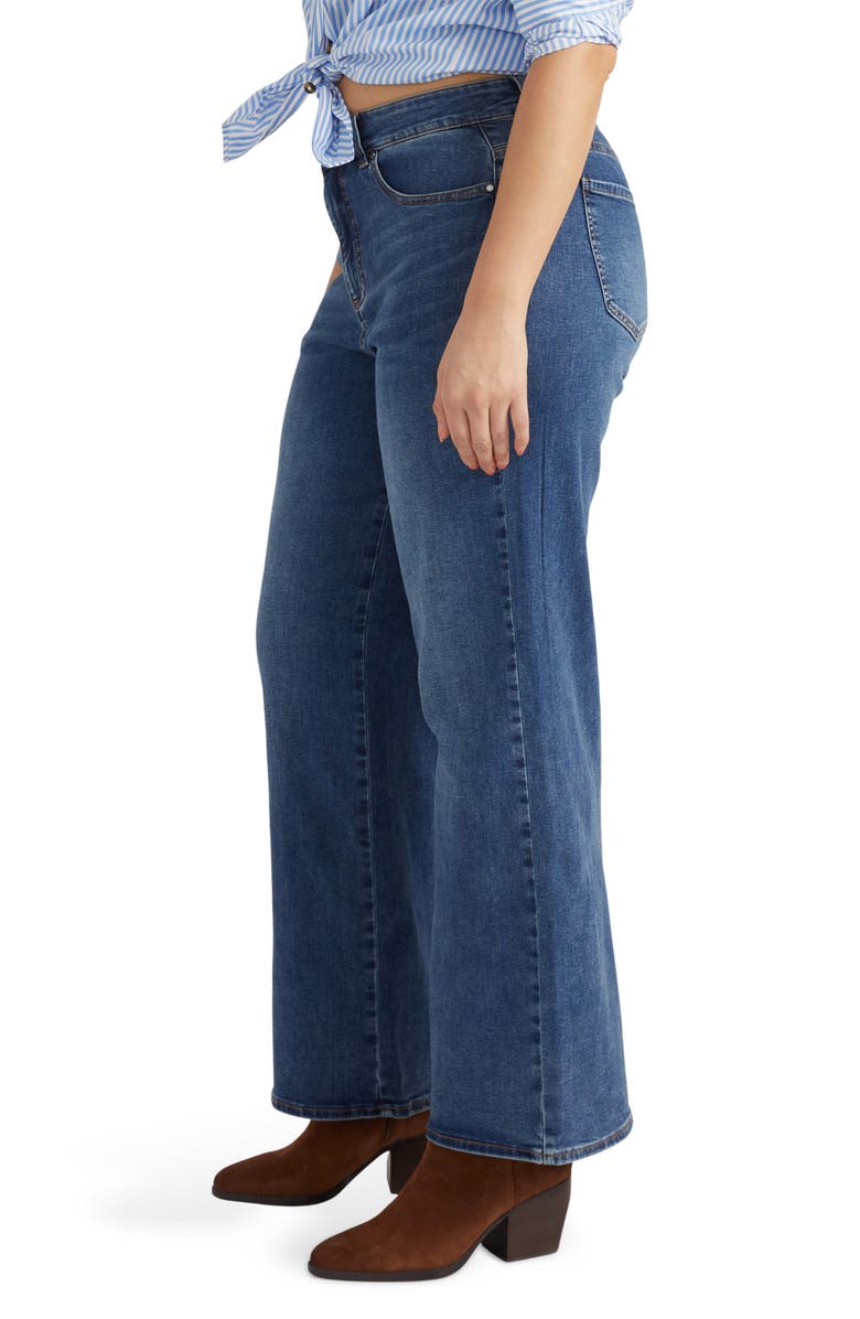 Universal Standard Roxy High Waist Relaxed Bootcut Jeans, Alternate, color, Anzio Blue