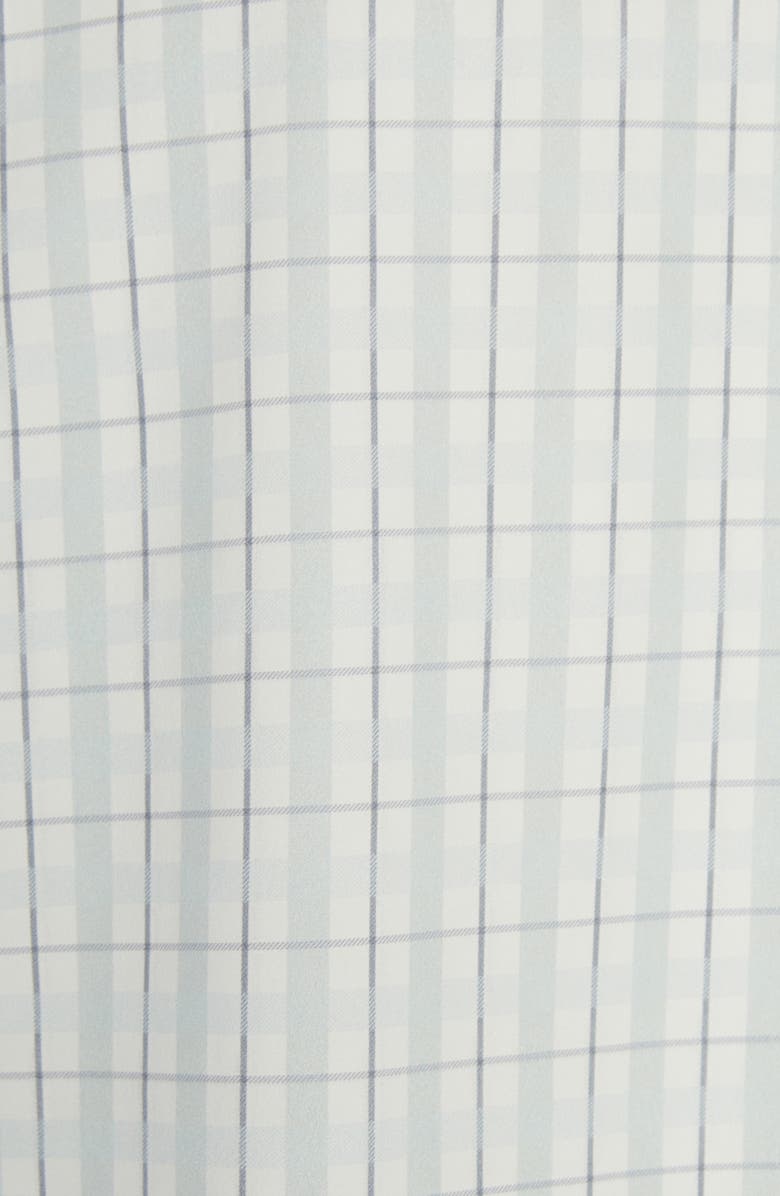 Bottega Veneta Check Print Leather Snap-Up Western Shirt, Alternate, color, 