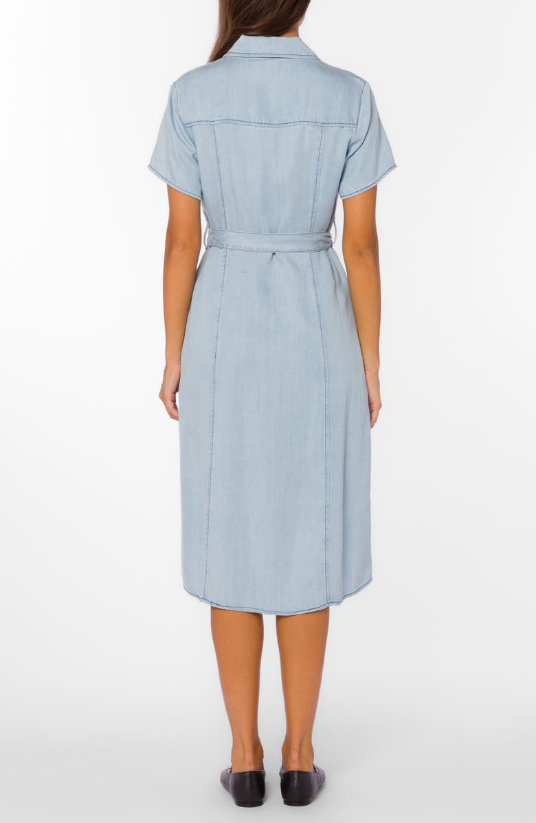 VELVET HEART Short Sleeve Chambray Midi Shirtdress, Alternate, color, 