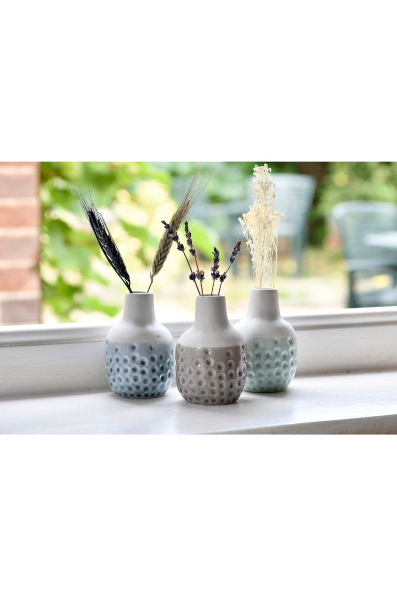 Dotty Mini Vase Trio Set, Alternate, color, Stone