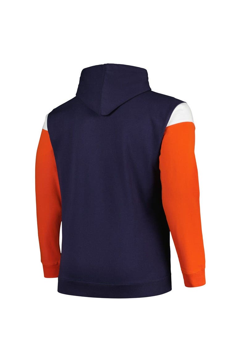 Men's Profile Navy Chicago Bears Big & Tall Trench Battle Pullover Hoodie, Alternate, color, Navy