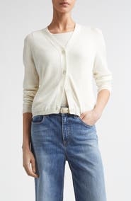Eleventy Micro Sequin Silk & Cotton Cardigan