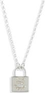 MESHMERISE Diamond Padlock Initial Pendant Necklace - 0.12ct.