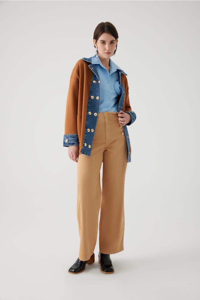 Aleron Denim Pants, Alternate, color, CAMEL