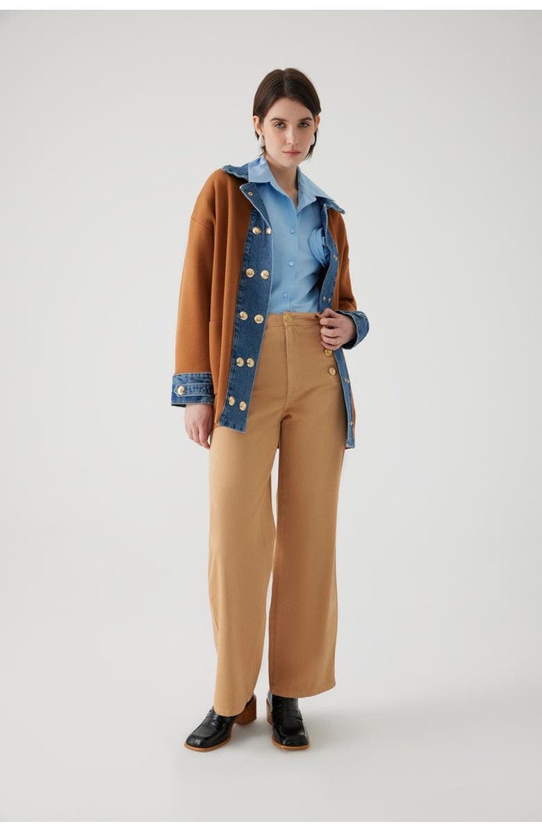 Exquise Aleron Denim Pants, Alternate, color, Camel