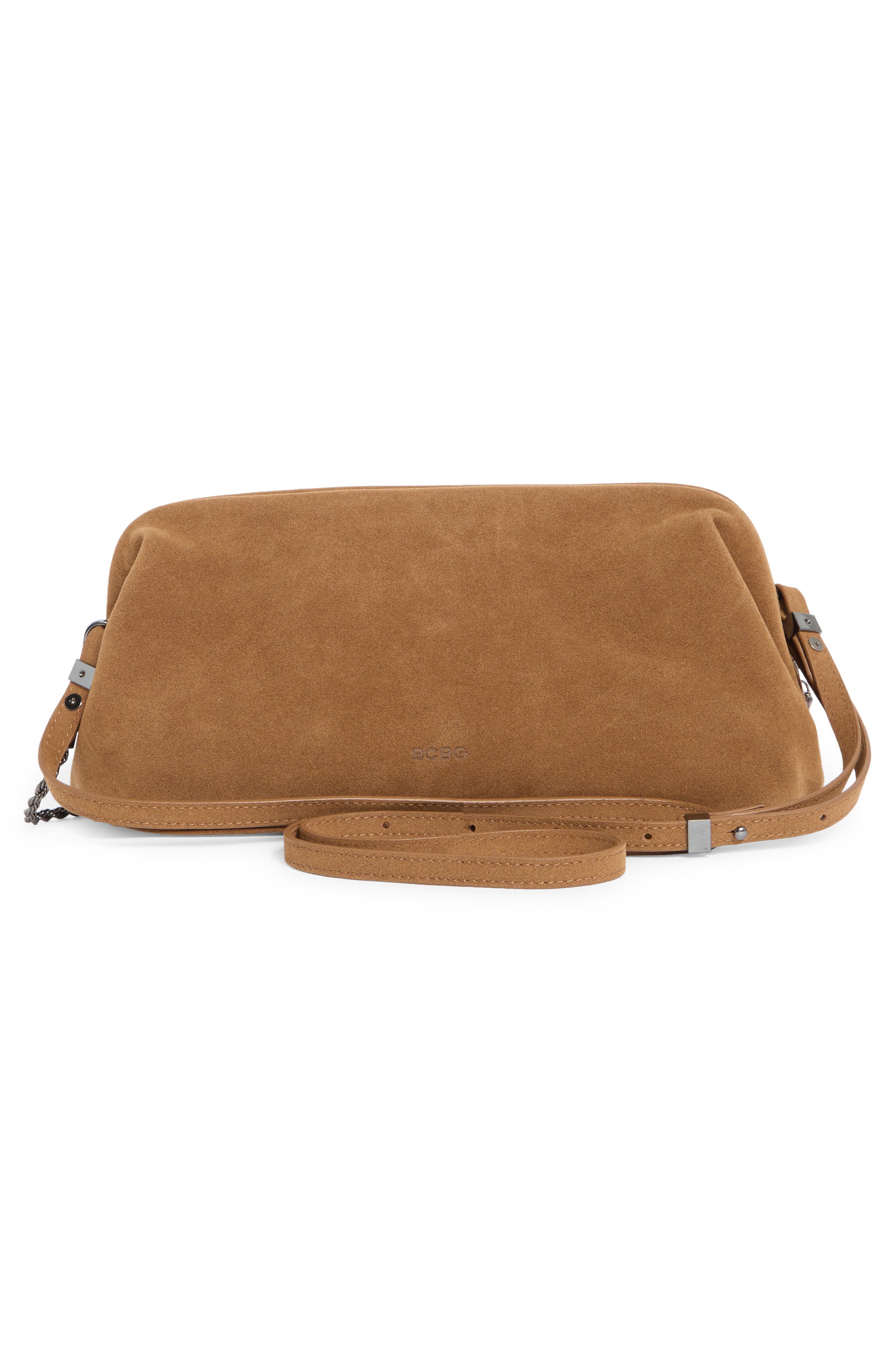 BCBG East/West Shoulder Bag, Alternate, color, Carmel