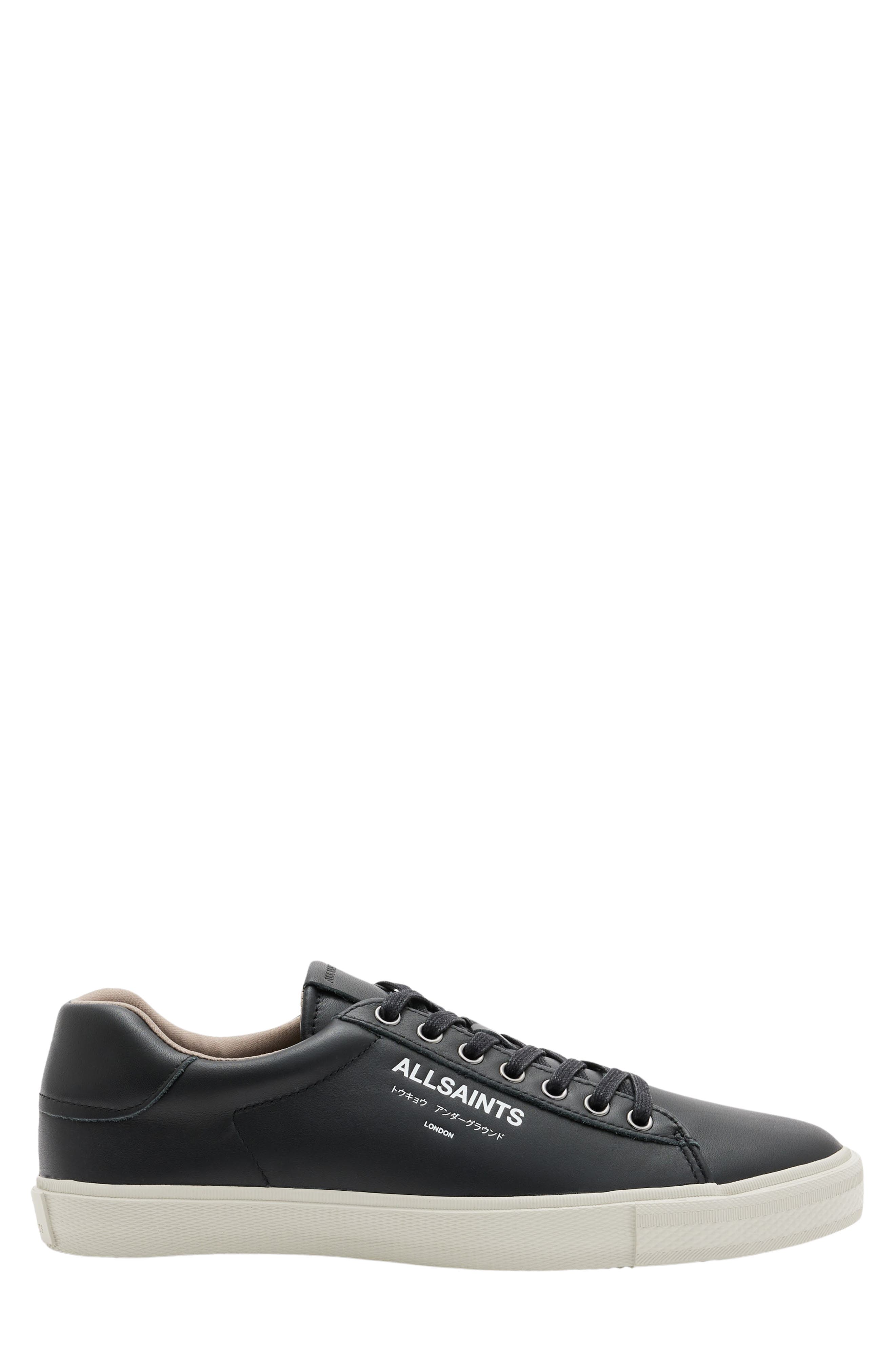 AllSaints Underground Low Top Sneaker, Alternate, color, Black