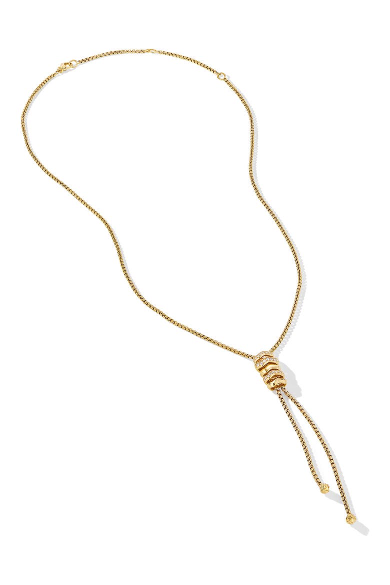 Stax Zig Zag Y Necklace with Diamonds, Alternate, color, 18K YELLOW GOLD